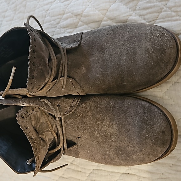 Franco sarto sz 9 olive green suede bootie shoe - Picture 7 of 9